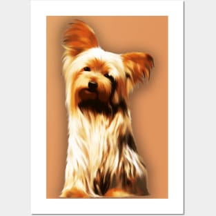 The Yorkshire Terrier Cute Puppy Dog Posters and Art